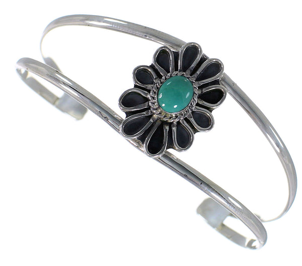 Silver Southwest And Turquoise Cuff Bracelet TX39456